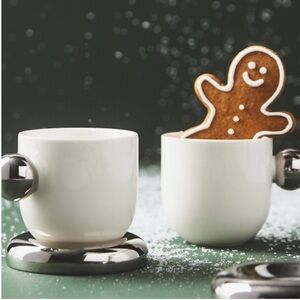 NIB Anthropologie ARLO STONEWARE, BOX SET OF 2, ESPRESSO CUPS